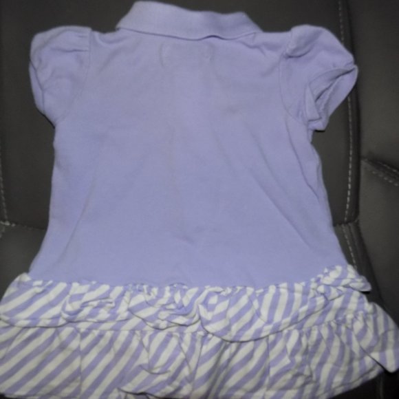 Ralph Lauren Purple/White Striped Dress Size 3 Mon - Picture 3 of 3